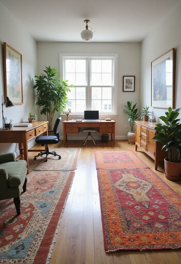 zoned japandi workspace layout design