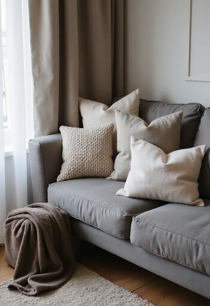 layered textiles adding warmth to romantic apartment