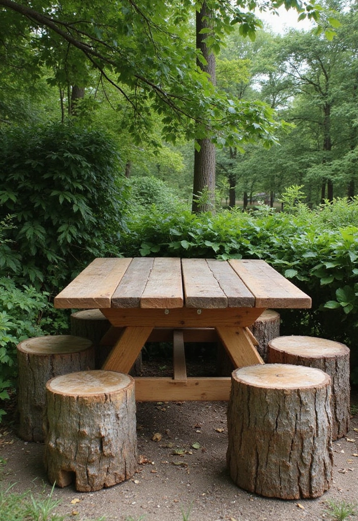 rustic wooden garden furniture for outdoor spaces
