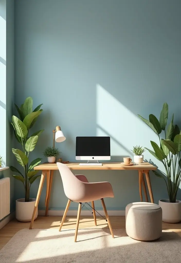 soft color palette ideas for chic office